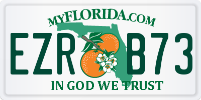 FL license plate EZRB73