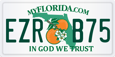 FL license plate EZRB75