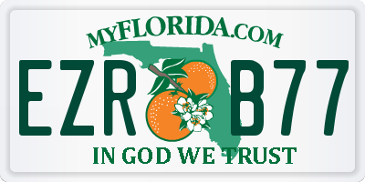 FL license plate EZRB77