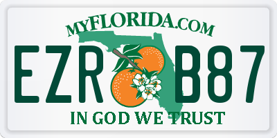 FL license plate EZRB87