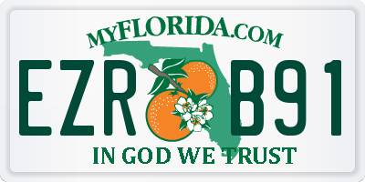 FL license plate EZRB91