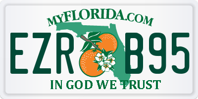 FL license plate EZRB95