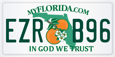 FL license plate EZRB96