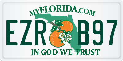 FL license plate EZRB97