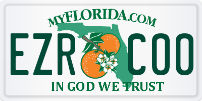 FL license plate EZRC00