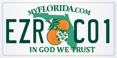 FL license plate EZRC01