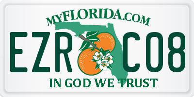 FL license plate EZRC08