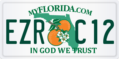 FL license plate EZRC12