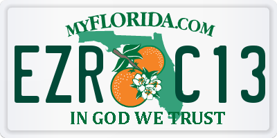 FL license plate EZRC13