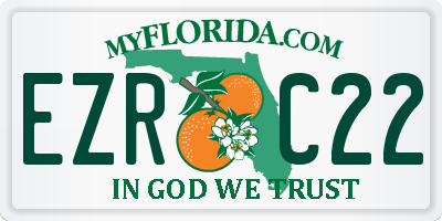 FL license plate EZRC22