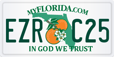 FL license plate EZRC25