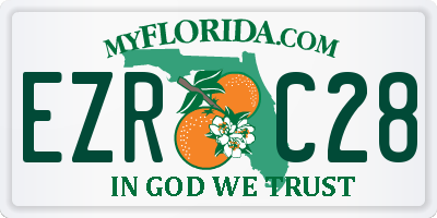 FL license plate EZRC28