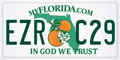 FL license plate EZRC29