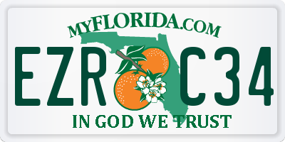 FL license plate EZRC34