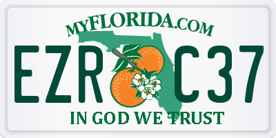 FL license plate EZRC37