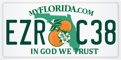 FL license plate EZRC38