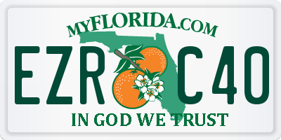 FL license plate EZRC40