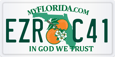 FL license plate EZRC41