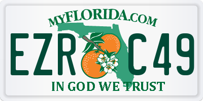 FL license plate EZRC49