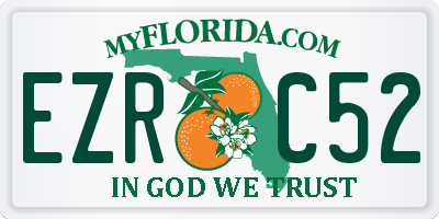 FL license plate EZRC52