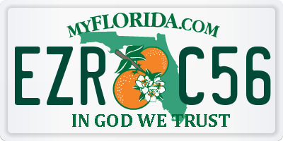 FL license plate EZRC56