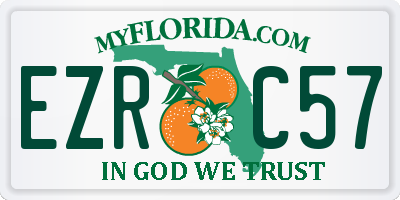 FL license plate EZRC57