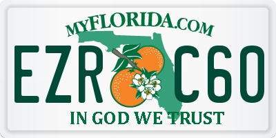 FL license plate EZRC60