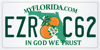 FL license plate EZRC62