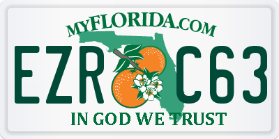 FL license plate EZRC63