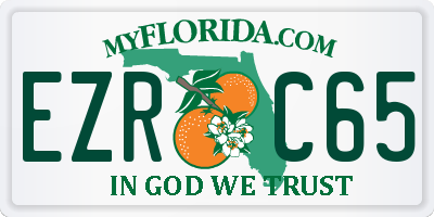 FL license plate EZRC65