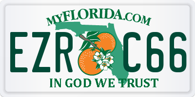 FL license plate EZRC66