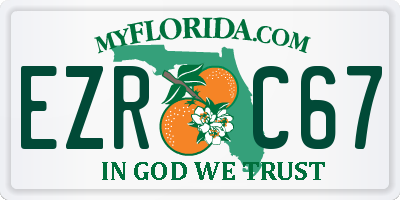 FL license plate EZRC67