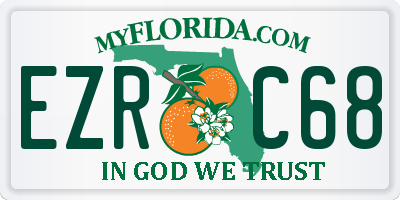 FL license plate EZRC68