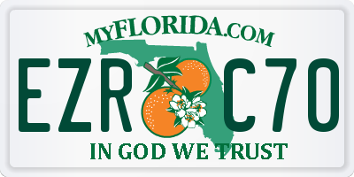 FL license plate EZRC70