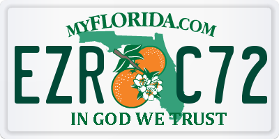 FL license plate EZRC72