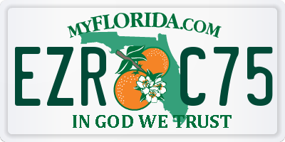 FL license plate EZRC75