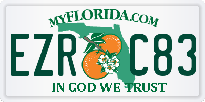 FL license plate EZRC83