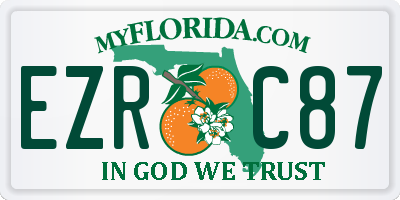 FL license plate EZRC87