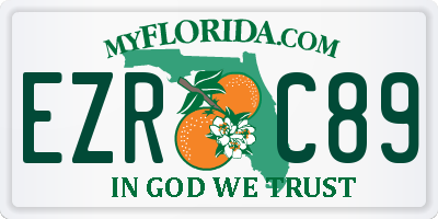 FL license plate EZRC89