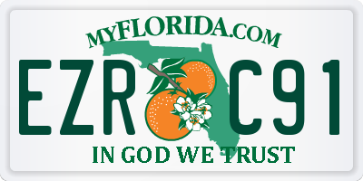 FL license plate EZRC91