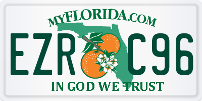 FL license plate EZRC96