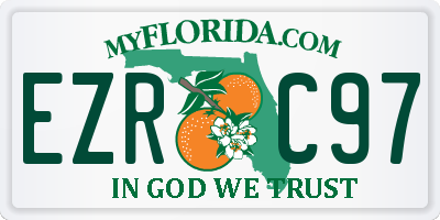 FL license plate EZRC97