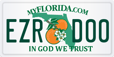 FL license plate EZRD00