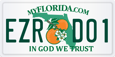 FL license plate EZRD01