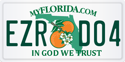 FL license plate EZRD04