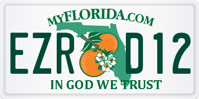 FL license plate EZRD12