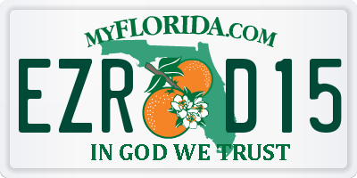 FL license plate EZRD15