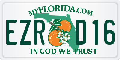 FL license plate EZRD16