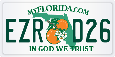 FL license plate EZRD26