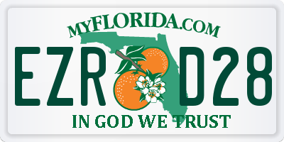 FL license plate EZRD28